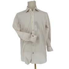 Robert Graham Button Front Shirt Long Sleeve Woven HALE M 15.5 STAINED