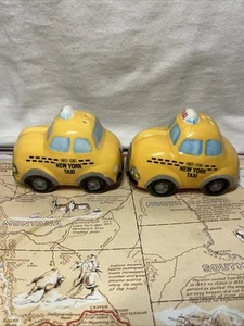 Salt & Pepper New York City NYC Yellow Taxi Cab Souvenir Ceramic