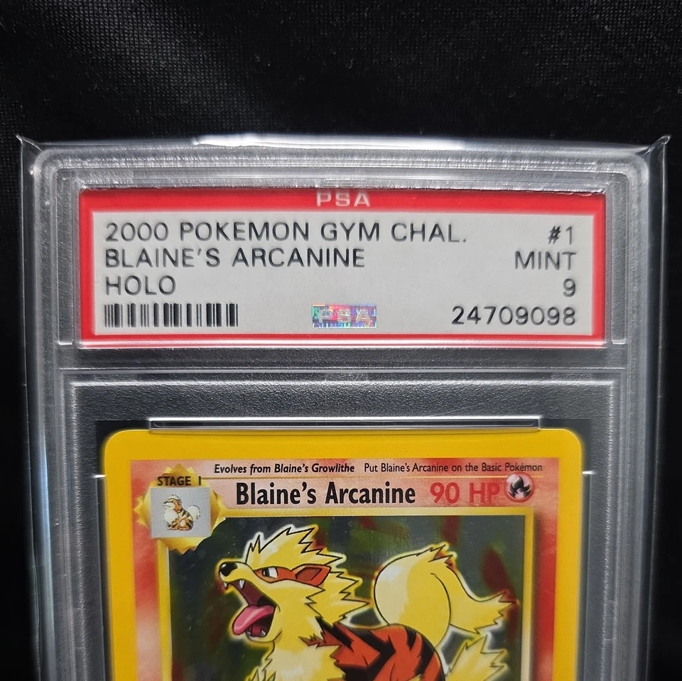 PSA 9 (OLD CERT) Blaine's Arcanine 1/132 Gym Challenge Holo - Image 2 of 4