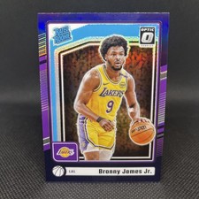 2024-25 Panini Donruss Optic - Rated Rookie Bronny James #282 Purple Prizm (RC)