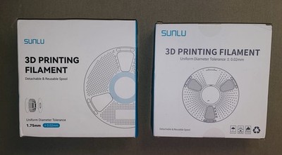 (2x) SUNLU PLA+ (PLA Plus) 3D Printer Filament 1.75mm 1KG Neatly Wound Gray  