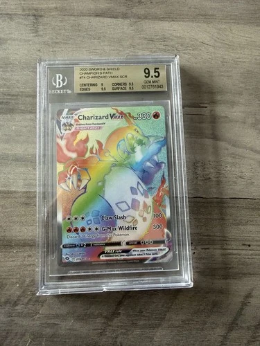 Pokémon Charizard VMAX Secret Rare Holo Champion's Path BGS 9.5 074/073