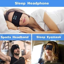 Wireless Bluetooth Eye Mask Headband for Sleep, Music, Calls, Sports