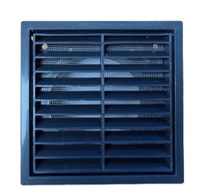 Dark Grey Anthracite Grille Fixed Louvred Extractor Fan Ducting Wall 4" 100m