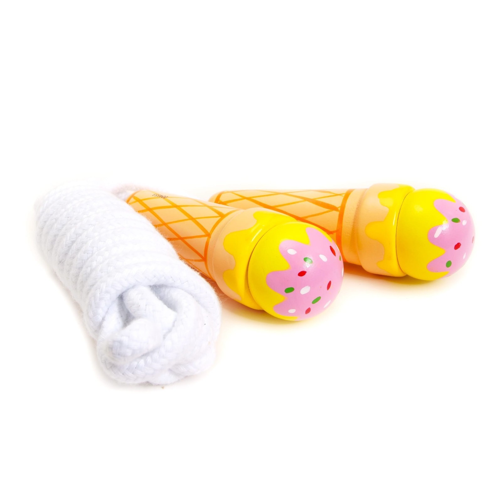 House of Marbles Ice Cream Skipping Rope Wooden Handles Outdoor Active Play Toy