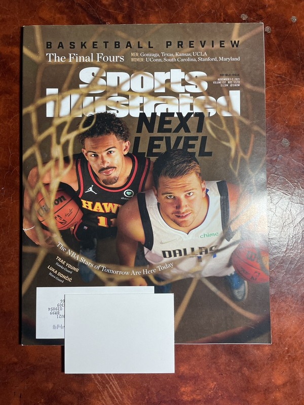 LUKA DONCIC Mavericks & TRAE YOUNG Sports Illustrated Magazine November 2021