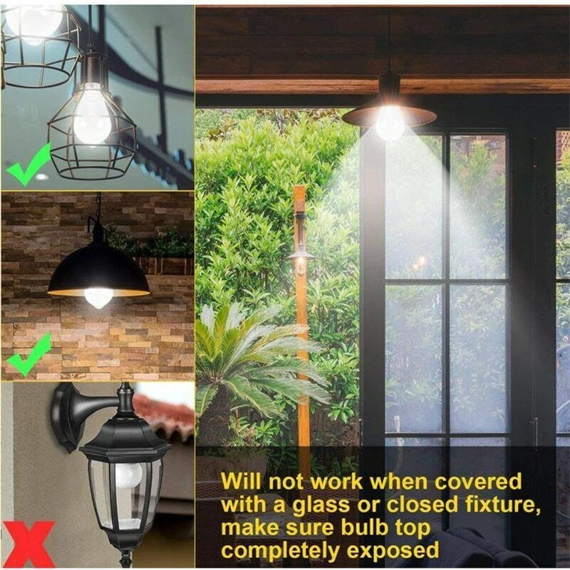 E27 LED Glühbirne Birne 6W/12W Mit Bewegungssensor Bewegungsmelder Licht Lampe - Bild 3 von 4