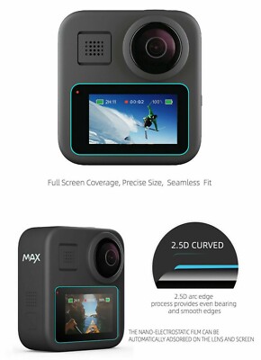 For Go Pro Max 360 Tempered Glass Screen Protector Cover Camera Accessories
