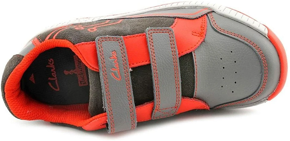 Back to School--Clarks  Boys Zander Go J Shoe,Grey 67425 - Image 4 of 4