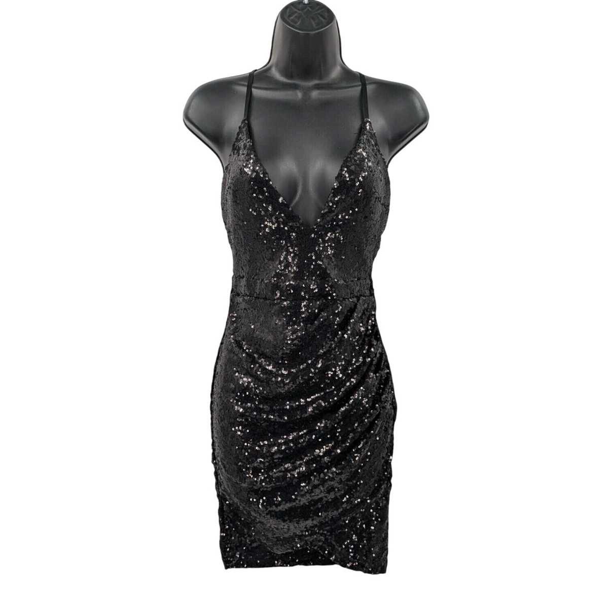 Windsor Wrap Dress Women Size XS Sequin Mini Formal Cocktail