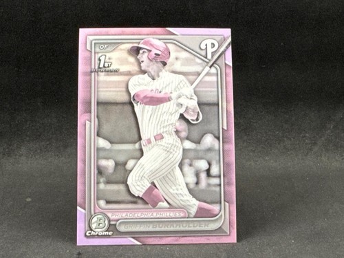 2024 BOWMAN CHROME DRAFT GRIFFIN BURKHOLDER BDC-50 1ST PROSPECT PEARL REFRACTOR