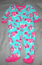 Carter's Girls 3 M Flower Footie Longsleeve Pajama