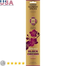 Black Orchid Incense Sticks 20 Count Long Lasting Charcoal Bamboo Sandalwood New