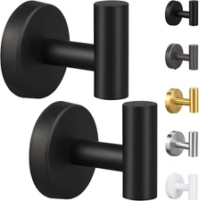 2/4/8 Pack Towel Hooks, Robe Hook, Bathroom Coat Hook Wall Mounted, SUS304 Stain