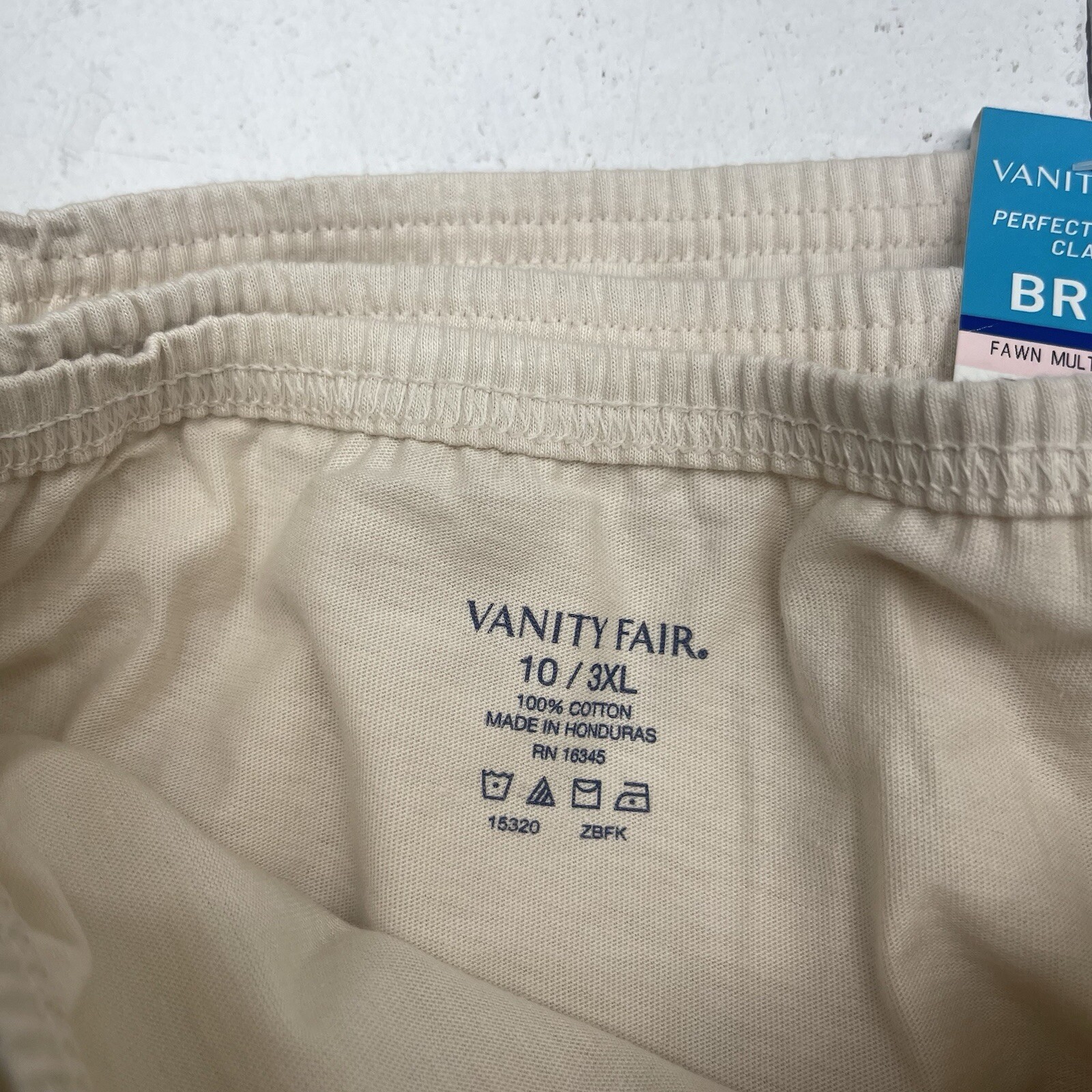 Vanity Fair Perfectly Yours Classic Briefs Beige 3 Pack Women’s 3XL/10