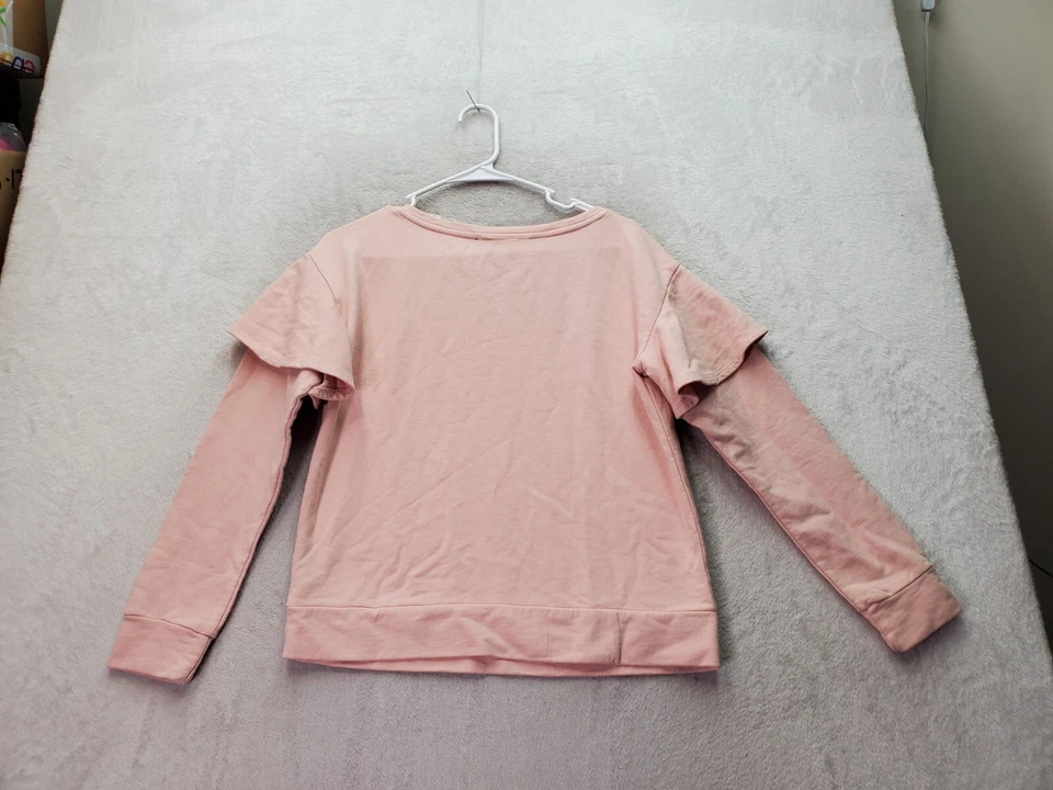 Sudadera Sanctuary para mujer pequeña rosa 100 % algodón manga larga cuello redondo Foto 2 de 4