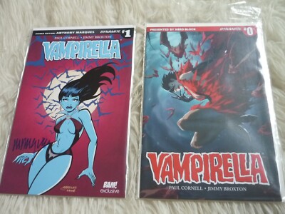 2 Comic Konvolut Vampirella Nerd Block Heft plus signierte BAM Box #0 #1