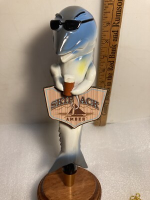 ANHEUSER BUSCH SKIPJACK AMBER BEER DRINKING FISH draft beer tap handle. FLORIDA
