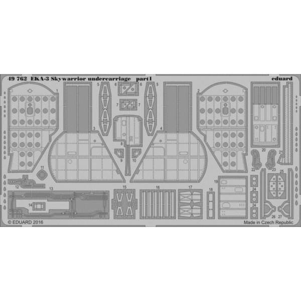 MW22 Eduard 49762 EKA-3 Skywarrior Undercarriage 1/48 Pe Set For Trumpeter-image
