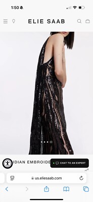 Brand new (with tag) Elie Saab Obsidian Embroidered Dress with detachable shawl