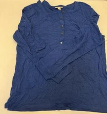 MSRP $45 Style & Co Cotton Crewneck Top Blue Size 2XL
