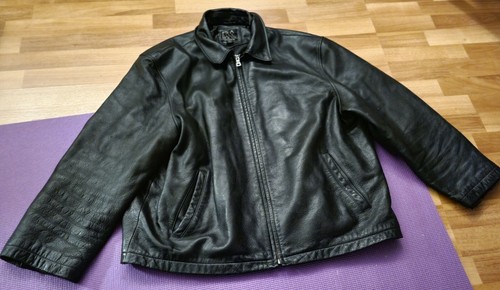 JOSEPH A. BANK BLACK LEATHER JACKET 
