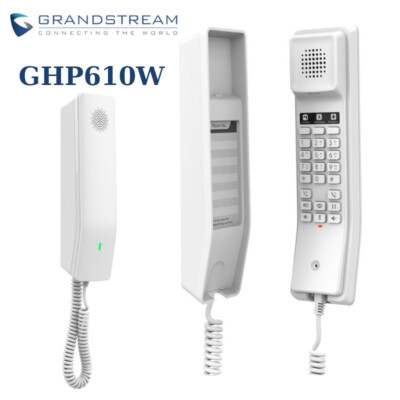 Grandstream Slim Compact Hotel Apartment Phone w/ Built-In WiFi White HAC 2 SIP
