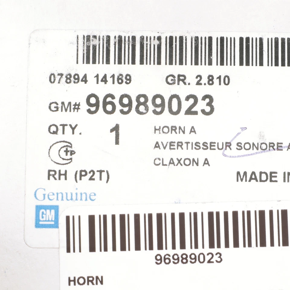 Bocina Original General Motors 09-11 Chevy Aveo5 Aveo Pontiac G3 96989023 OEM NUEVA Foto 4 de 4
