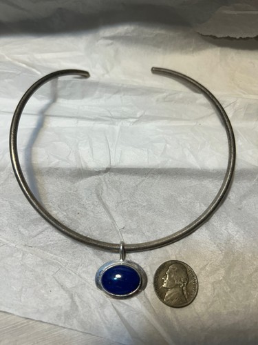 Dazzling Lapis Lazuli 925 Sterling Silver Handmade Oval Horizontal Pendant