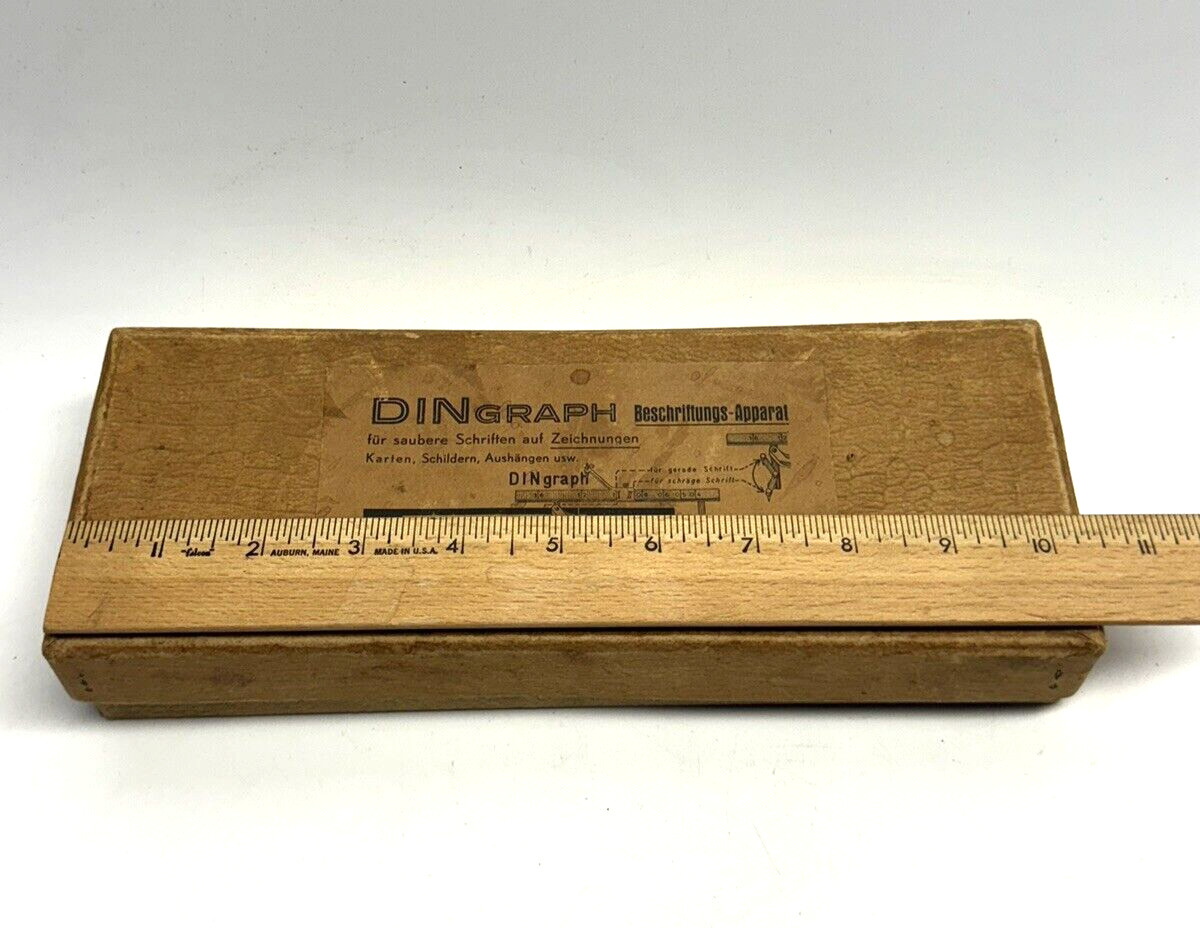 RARE NOS Vintage Writing instrument DINGRAPH SCHRIFTEN Inscriptions Alphabet