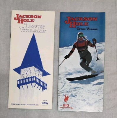 Vtg Brochure Ski Area JACKSON HOLE-TETON VILLAGE WY 1979-1980 Skiing Advertising