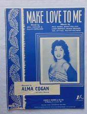 Vintage Sheet Music Make Love To Me Alma Cogan Free Post