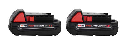 Milwaukee 48-11-1815 18V Lithium-Ion Compact Battery 2-Pack – Retail Package, High Performance For Power Tools 3 thumbnail image