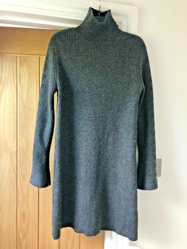 ZARA GREY KNITTED WOOL BLEND HIGH NECK 