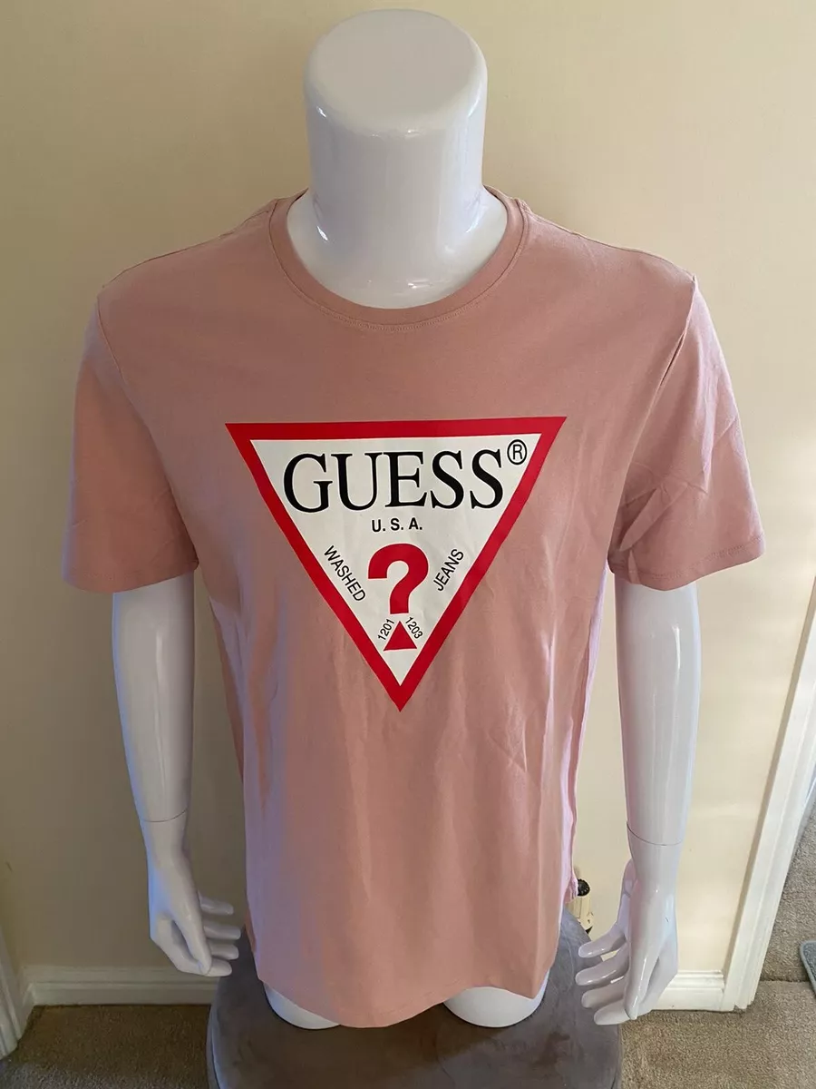 Pink guess top shirt men