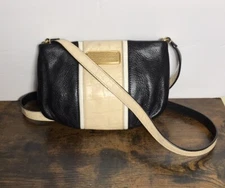 Marc Jacobs Womens Leather Crossbody Small Bag Black Beige Color block  Y2K