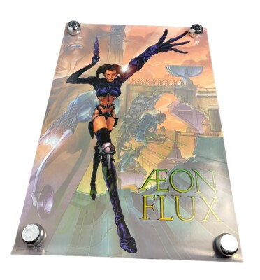 Vintage 90 s MTV Cartoon Original Aeon Flux 23 x35  Poster 1996 USA