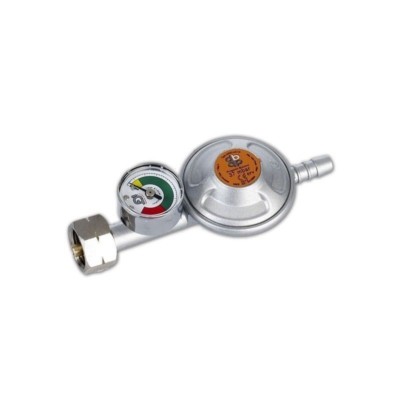 Détendeur Propane 37mbar Avec Indicateur De Niveau - Pression Régulée, Raccord Buse 9-10mm Pour Caravane Et Camping
