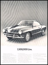1971 VW Volkswagen Karmann Ghia Vintage Advertisement Print Art Car Ad J250