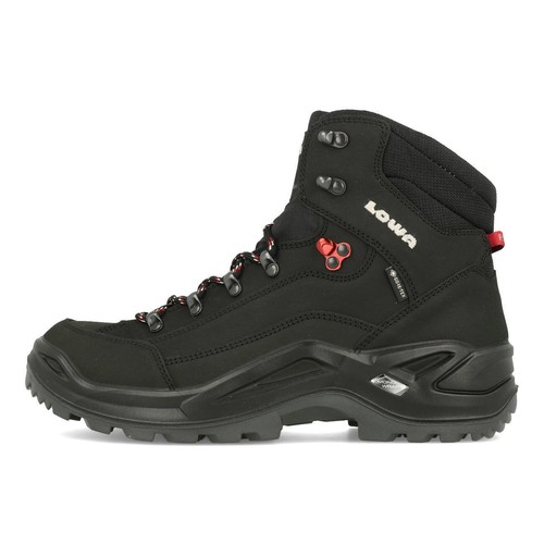 Lowa Renegade GTX Mid Herren Schwarz Rubinrot Outdoorschuhe Wanderschuhe - Bild 8 von 14