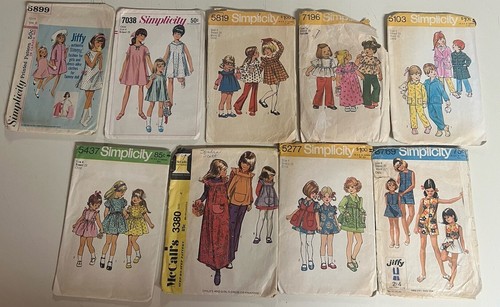 Lot Of 9 Toddler Girls Sz 4 Patterns Simplicity McCall’s Sewing 1962-1975 - Picture 2 of 20