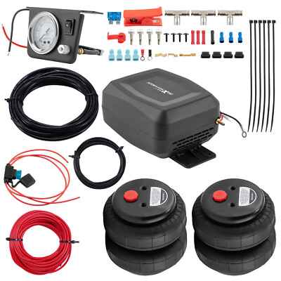 2X Luftfeder Universell 2500LBS + 12V Kompressor Controller Kit For Pickups LKW