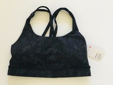 Lululemon Women  s Sports Bra Energy LW2BHES Black Print HWYC Size 12
