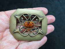 Vintage Large Arts & Crafts 1920's SASH Pin C Clasp