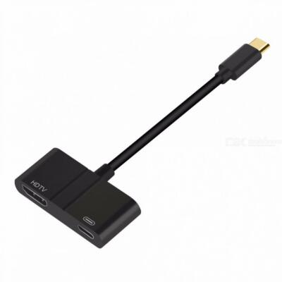 USB-C TO 4K HDMl ADAPTER PD PORT TV VIDEO HUB CHARGE PORT for PHONES & TABLETS