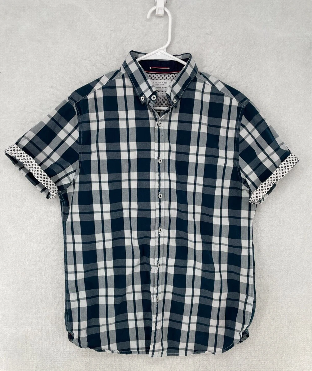 Cactus Man Ricky Singh Shirt Mens Medium Short Sleeve Button Slim