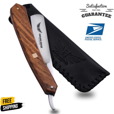 Vintage Style Straight Edge Stainless Steel Barber Razor Folding Shaving Knife