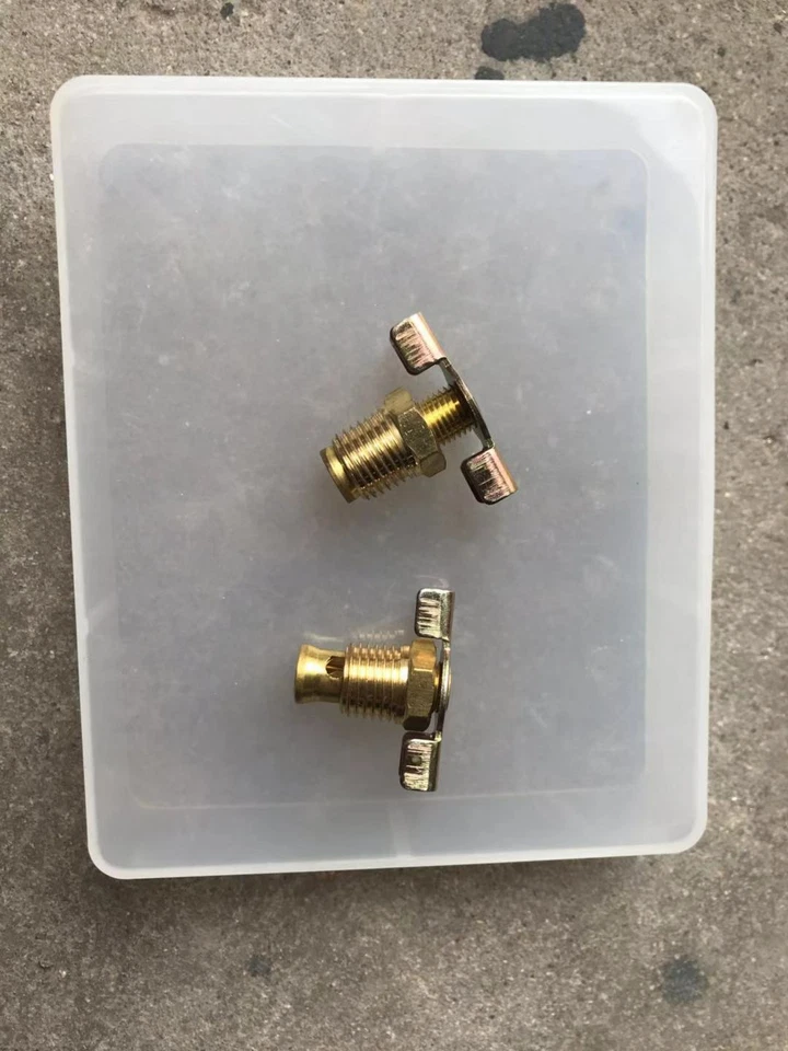 2 PIEZAS 1/4NPT Latón Petcock Válvula de Drenaje Gallo Radiador Compresor Aceite Agua Aire Foto 3 de 4