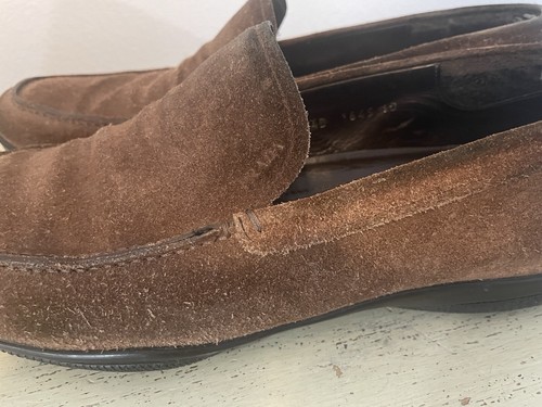 PRADA Rough Out Suede Sneaker Loafer in Snuff Suede Brown Size 10 US 11 - Picture 6 of 9