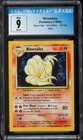 1999 Pokemon Base Set Ninetales #12 Holo Rare ERROR SQUARE CUT CGC 9 MINT
